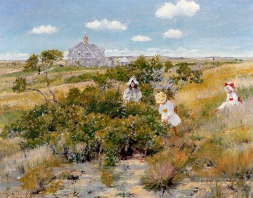  Shinnecock Tableaux - Le Bayberry Bush alias Chase Homestead Shinnecock William Merritt Chase Paysage impressionniste